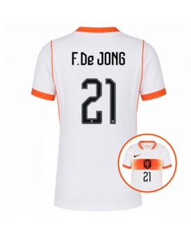 Billige Fotballdrakt Nederland Frenkie de Jong #21 Replika Bortedrakt Dame VM 2026 Kortermet Billige Fotballdrakt Nederland Frenkie de Jong #21 Replika Bortedrakt Dame VM 2026 Kortermet